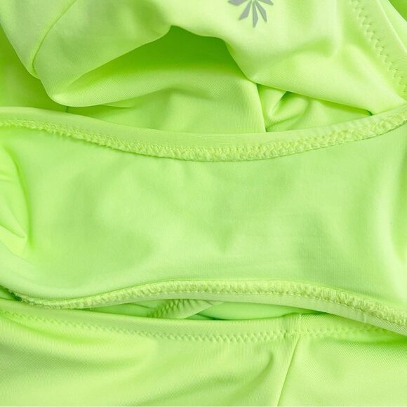 Athleta Seychelles One Piece Swimsuit Neon Lime Green Bathing Suit Size Large - Picture 7 of 13